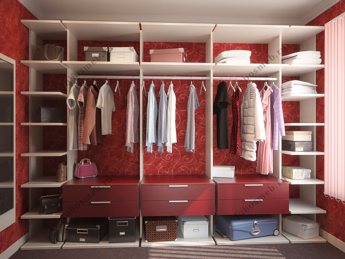 Простая и стильная гардеробная комната
